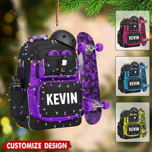 Personalized Skateboard Backpack Ornament