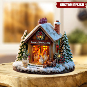 Chicken Lovers Gift - Personalized Chicken Custom Shaped Acrylic Plaque