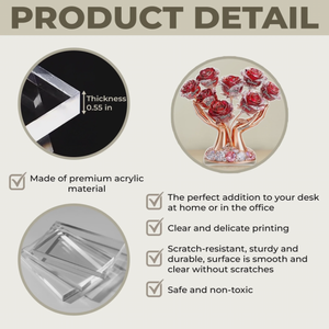 Personalized Mother's Day Gifts For Mom, Grandma Custom Acrylic Plaque - Blessed With The Best Grandma