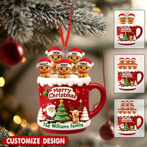 Personalized Ginger Family Acrylic Ornament - Gift For Your Family