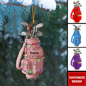 Merry Christmas - Personalized Golf Bag Ornament