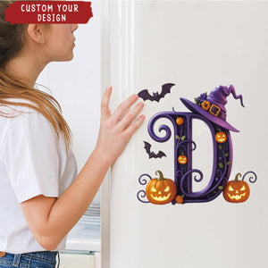 Custom Halloween Letter Decal - Personalized Halloween Witchy Gifts For Besties, Sisters, BFF, Family, Yourself