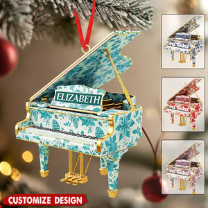 Personalized Piano Christmas Ornament - Gift For Piano Lovers, Musician And Piano Player