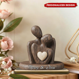 Personalized Couple Wooden Plaque-Anniversary Valentine Gift