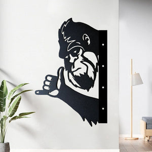 Peek-a-Boo Hang Loose Bigfoot Metal Sign – Hang Loose Edition - Shaka Sign Sasquatch