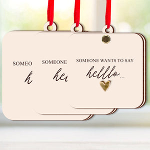 Pregnant Announcement - Personalized Pregnancy Flip Ornament