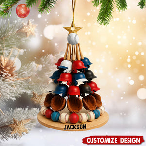 Personalized Baseball Acrylic Ornament - Gift For Baseball Lovers