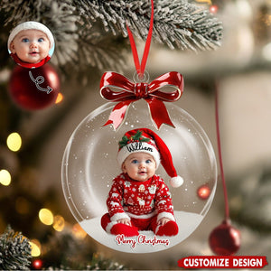 Personalized Photo Baby Christmas Ornament - Gift For Baby