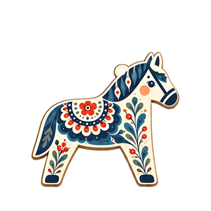 Personalized Christmas Wooden Christmas Ornament Set: Scandinavian Folk Art Woodland Animals
