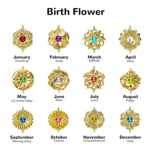 Personalized Birth Flower Fidget Spinner Ring - Mother's Day Gifts