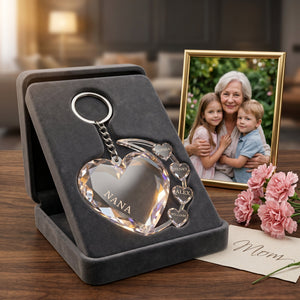 Sparkling Hearts-Personalized Family Transparent Keychain