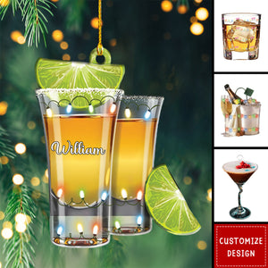 2024 New Release - Personalized Alcohol Drink Christmas Ornament