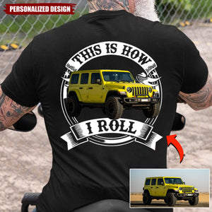 Personalized Upload Vehicle Photo Print Back T-Shirt-Gift For Car Lover