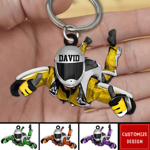 Personalized Skydiving Keychain, Gift For Skydiving Lovers - New Release
