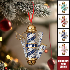Barber's Essentials Ornament - Personalized Gifts For Barber