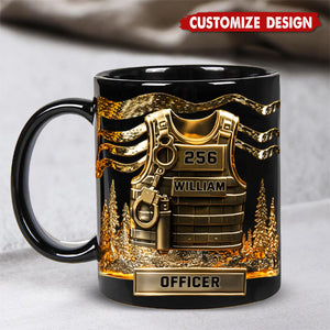 Personalized Police Officer Coffee Mug - Serve And Protect