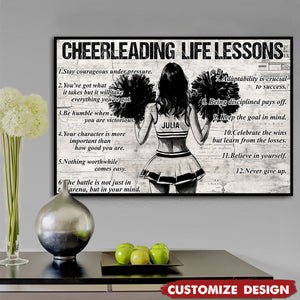 Personalized Cheerleading Girl Poster - Gift For Cheerleading Lovers