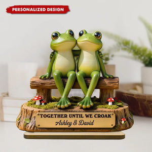 Personalized Frog Couple Wooden Plaque-Gift For Couple