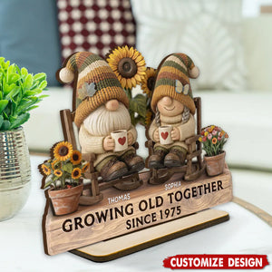Couple Grow Old Together - Personalized Wooden Plaque - Perfect Gift Couple