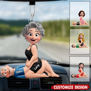 Personalized Naughty Couple Car Ornament - Gifts For Couple