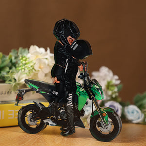 Motorcycle Kissing Doll Couple Personalized Acrylic Plaque