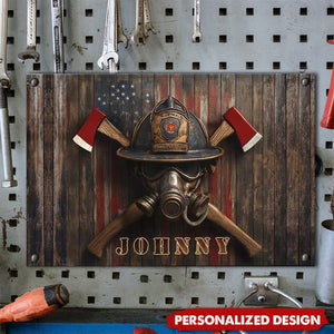 Firefighter's Honor Emblem-Personalized Metal Sign