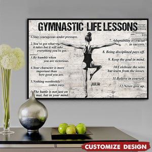 Gymnastic Life Lessons Girl Poster - Gift For Gymnastics Lovers