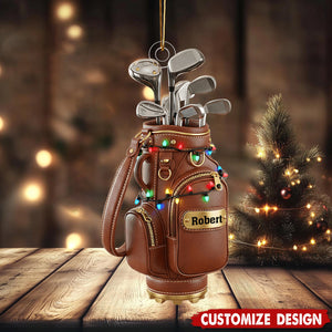 Merry Christmas - Personalized Golf Bag Ornament