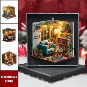 Personalized Reading Room Christmas Ornament-Gift For Book Lovers