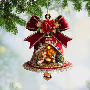 Jesus Baby In Manger Acrylic Christmas Ornament Christmas Religious