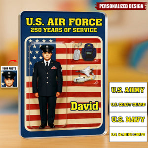 Personalized US Army/Navy/Air Force/Marine Corps/Coast Guard 250th Years Of Service Acrylic Plaque