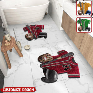 Personalized Baseball Doormat/ Rug - Gift For Baseball Lovers