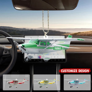 Personalized Airplane Ornament - Gift for Travelers, Aviators & Helicopter Lovers