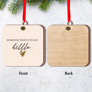 Pregnant Announcement - Personalized Pregnancy Flip Ornament