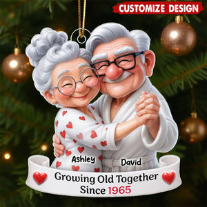 Personalized Dancing Acrylic Ornament - Gift For Old Couple