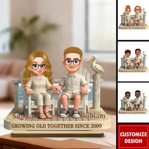 Growing Old Together-Personalized Couple Wooden Plaque