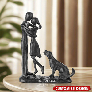 Personalized Couple Love With Dog Acrylic Plaque - Gift for Couple