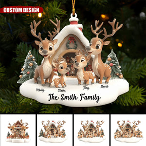 Personalized Reindeer Family Ornament-New Release