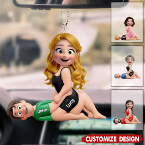 Personalized Naughty Couple Car Ornament - Gifts For Couple