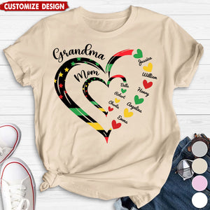 Juneteenth African American Flag Grandma Personalized Shirt