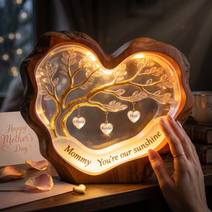 Sweet Little Love Heart Light Box-Personalized Gifts For Mom