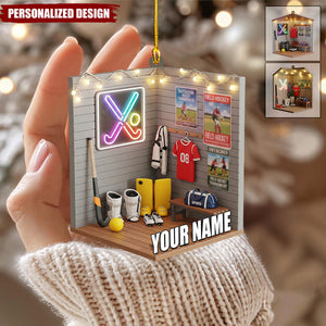 Personalized Field Hockey Christmas Ornament Gift for Player, Coach, or Team Fan