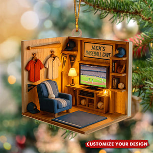 Personalized Baseball Ornament 2025, Custom Sports Fan Christmas Decoration, Baseball Lover Gift – Unique Holiday Keepsake, 2D Flat Ornament