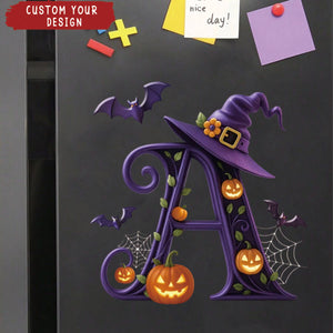 Custom Halloween Letter Decal - Personalized Halloween Witchy Gifts For Besties, Sisters, BFF, Family, Yourself