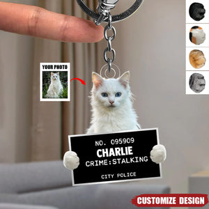 Upload Photo - Personalized Dog&Cat Personal Stalker Acrylic Keychain