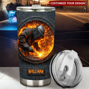 Gift For Welder Man - Personalized Welder Tumbler