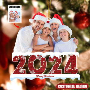 Personalized Custom Photo Acrylic Ornament - Merry Christmas - 2024 New Release