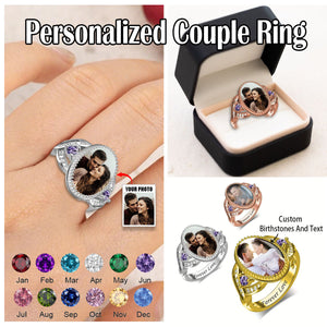 Forever Love-Personalized Couple Photo Ring