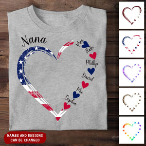 Grandma and Grandkids Hearts, Best Gift Birthday, New Mom Gift T-Shirt