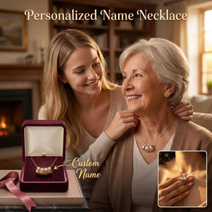 Personalized Engraved Circle Name Necklace -Perfect Mother's Day Gift